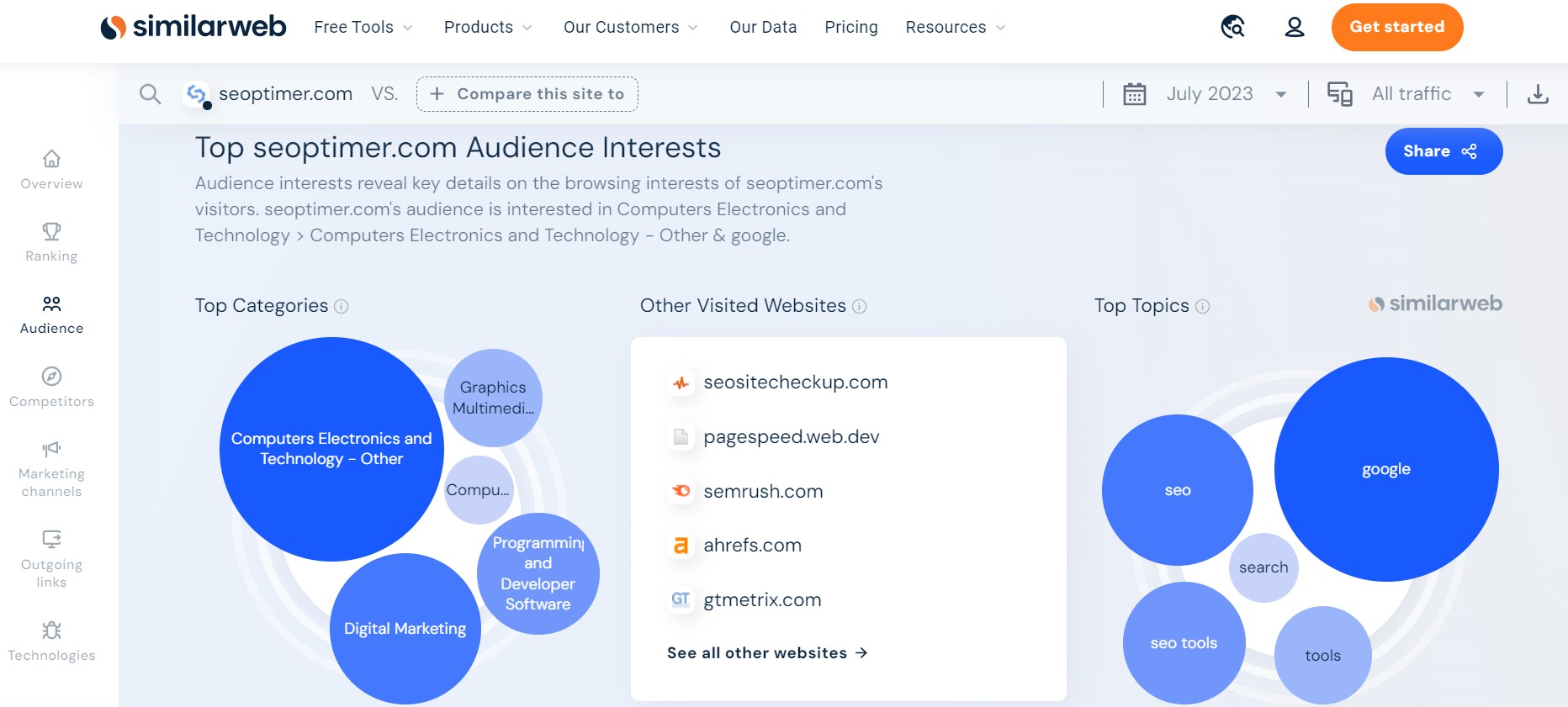 website demographics